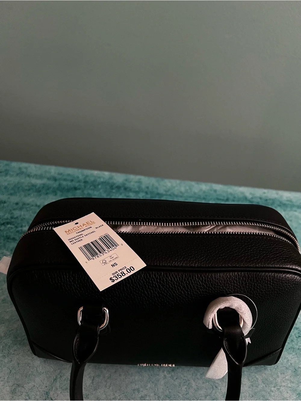 Michael Kors Black Pebbled Leather Satchel